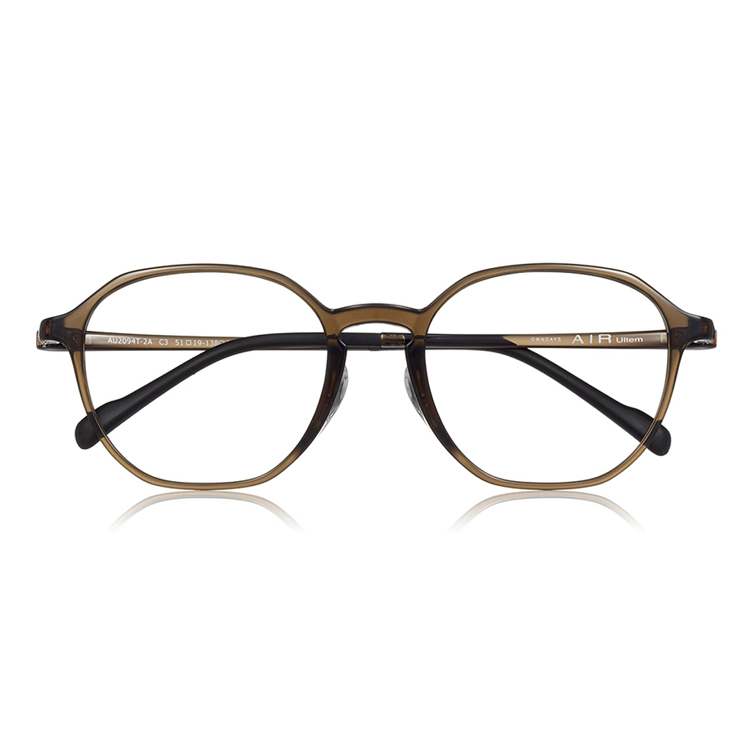 OWNDAYS | AIR Light Brown Full Rim Polygon right side