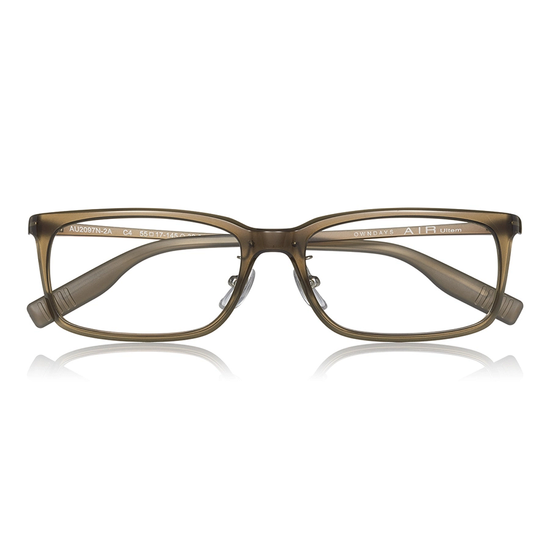 OWNDAYS | AIR Light Brown Full Rim Rectangle right side