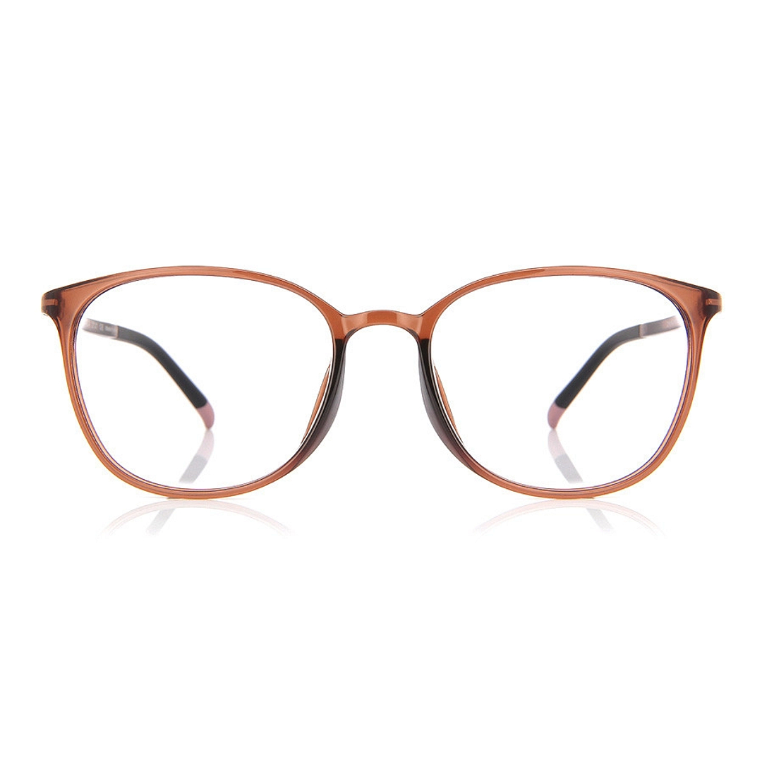 OWNDAYS | AIR Light Brown Demi Full Rim Boston right side