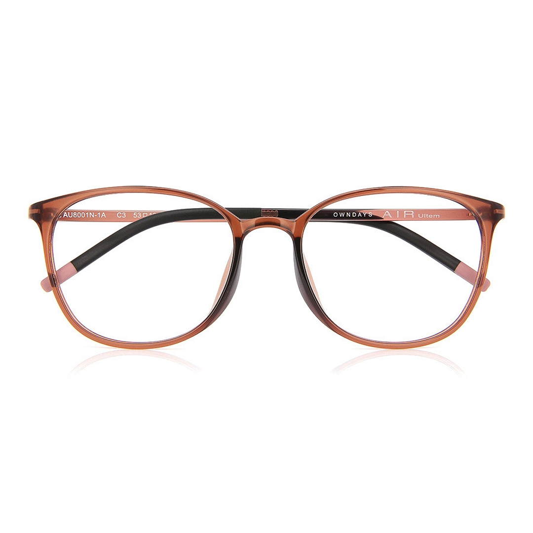 OWNDAYS | AIR Light Brown Demi Full Rim Boston right side