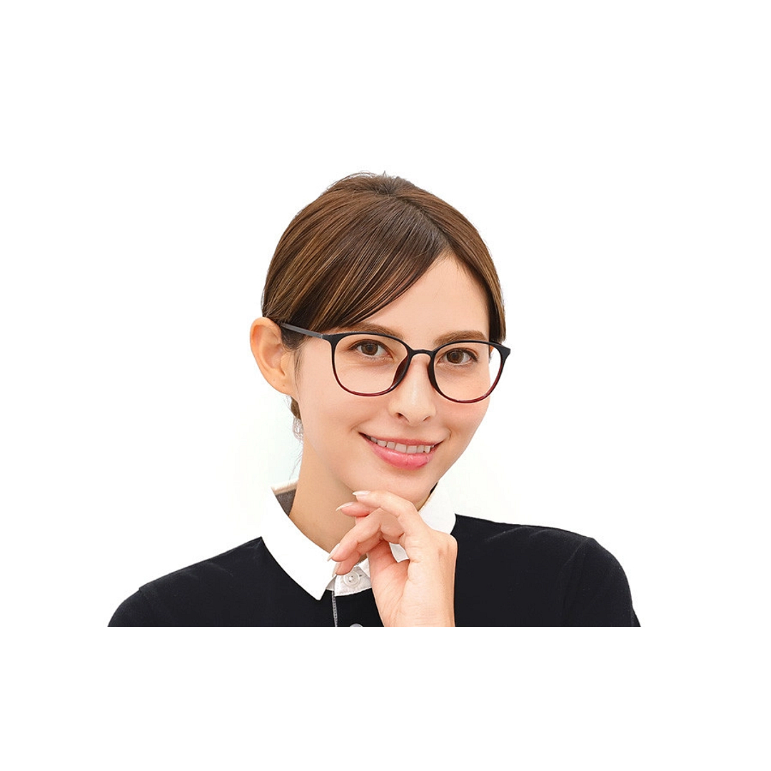 OWNDAYS | AIR Light Brown Demi Full Rim Boston left side