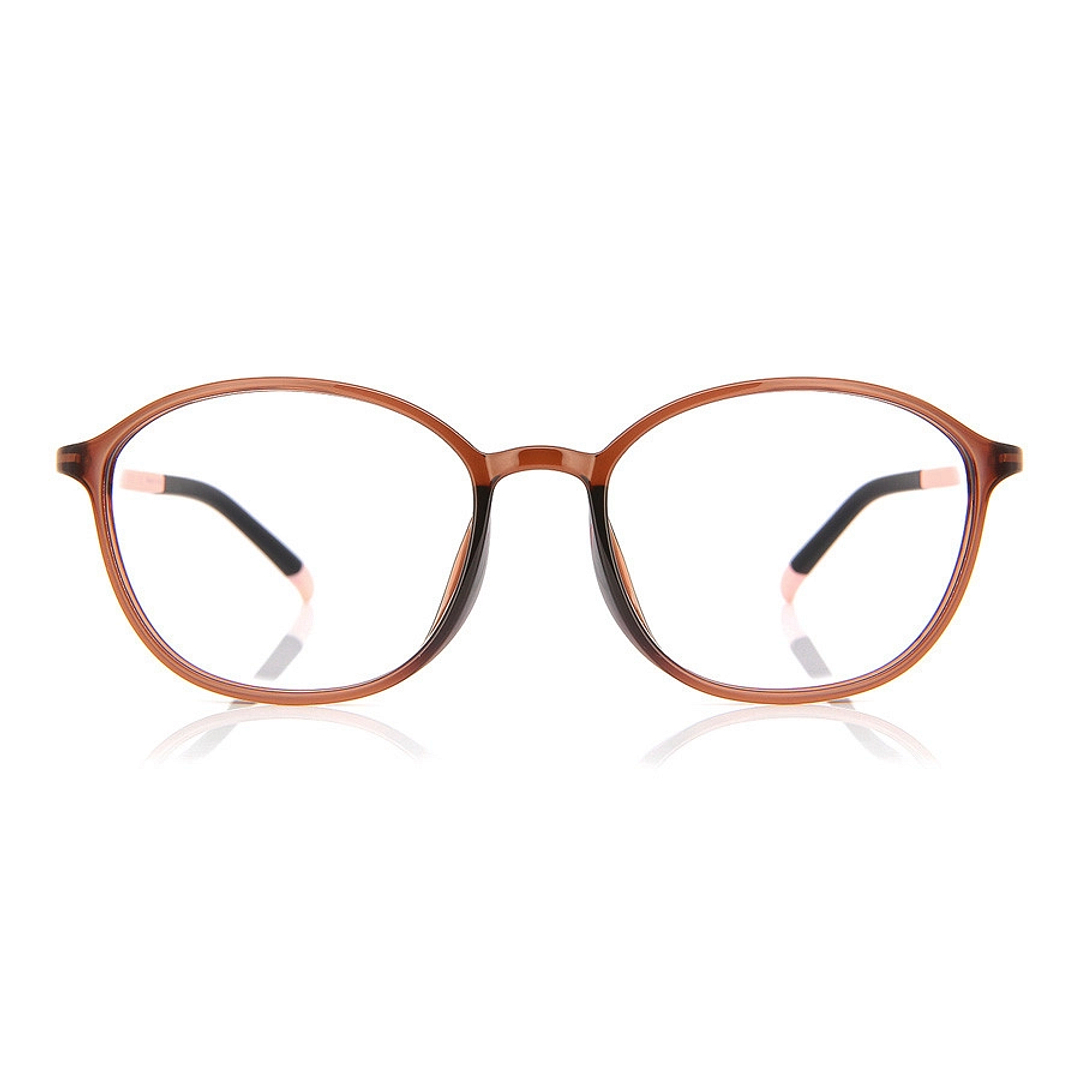 OWNDAYS | AIR Light Brown Full Rim Barrel right side