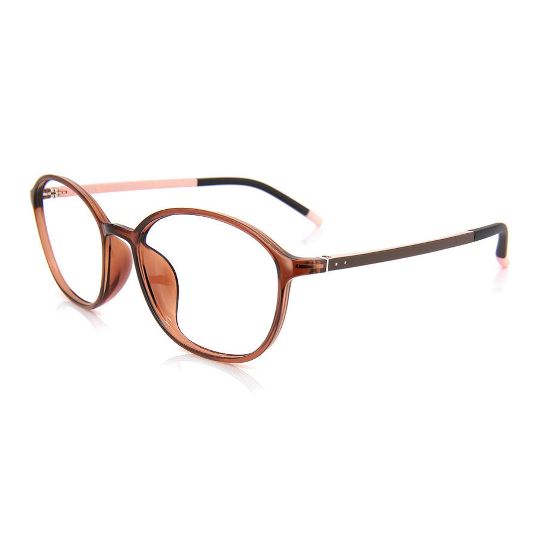 OWNDAYS | AIR Light Brown Full Rim Barrel left side