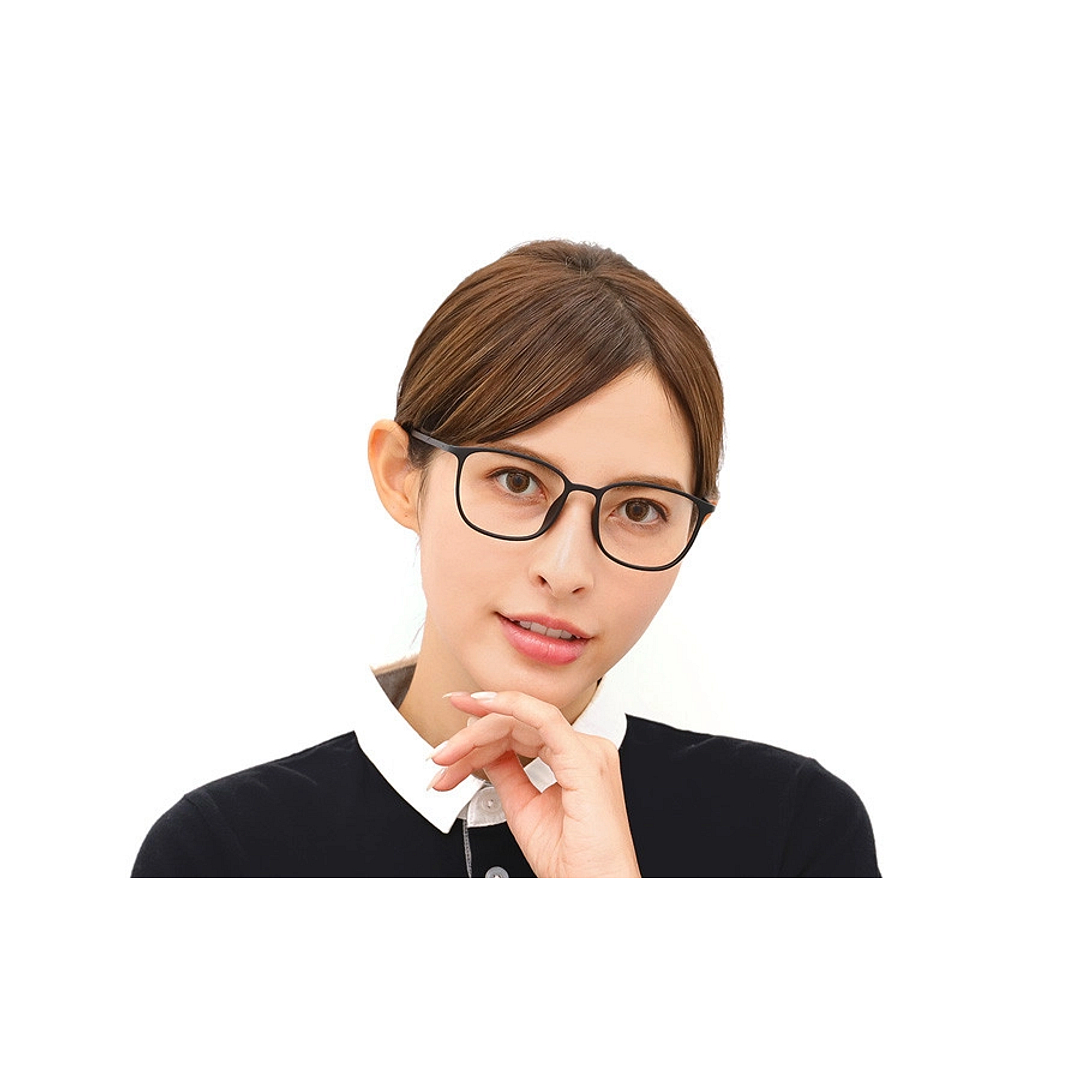 OWNDAYS | AIR Matte Black Full Rim Square left side