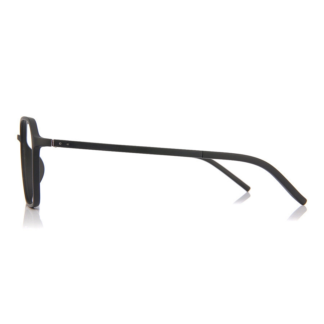 OWNDAYS | AIR Matte Black Full Rim Polygon left side