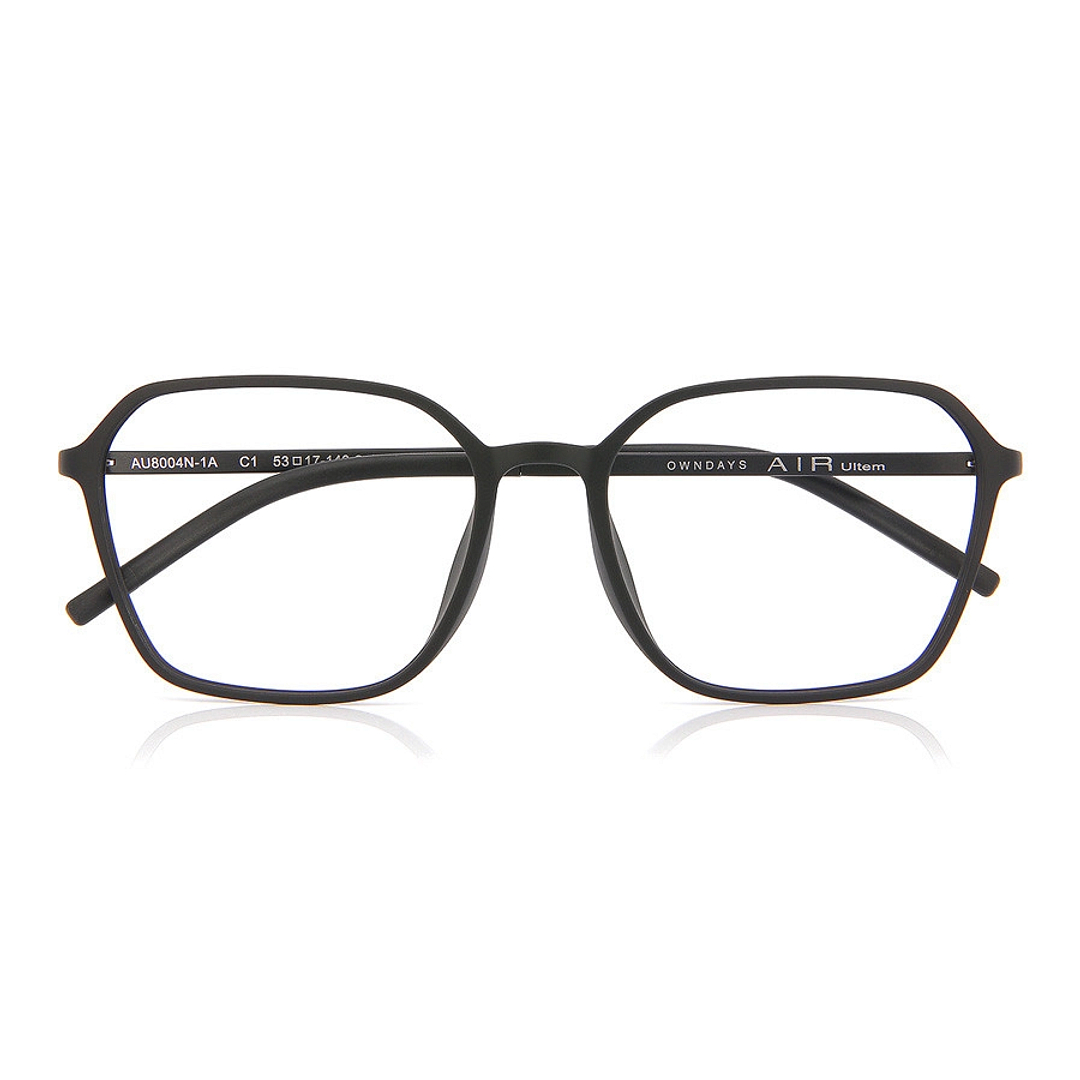 OWNDAYS | AIR Matte Black Full Rim Polygon right side