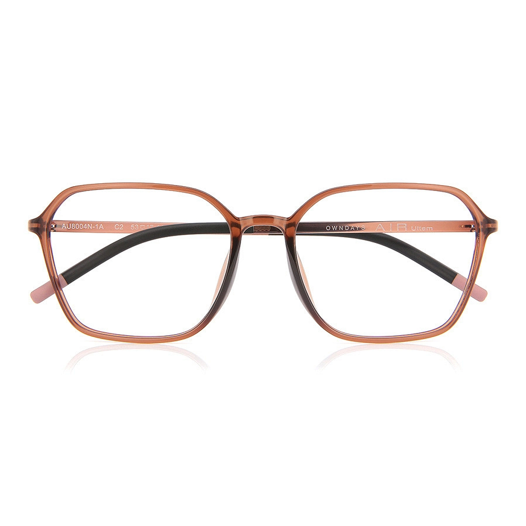 OWNDAYS | AIR Light Brown Full Rim Polygon right side