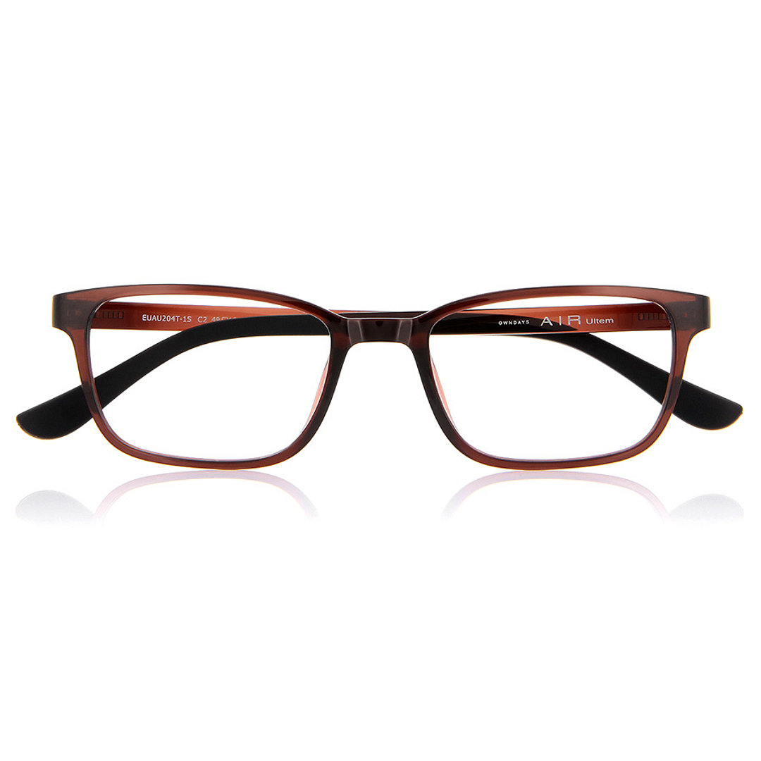 OWNDAYS | AIR Light Brown Full Rim Rectangle right side
