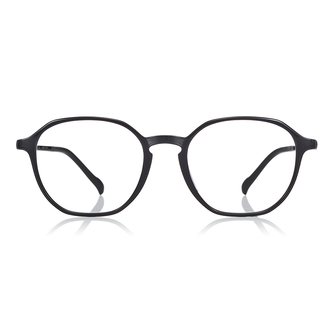 OWNDAYS | AIR Black Full Rim Polygon left side