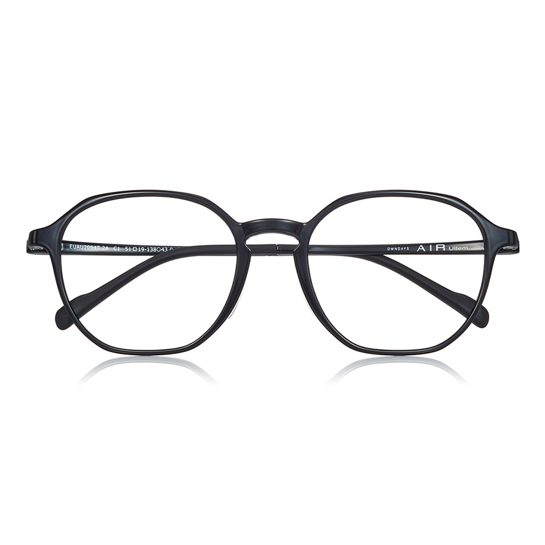 OWNDAYS | AIR Black Full Rim Polygon left side