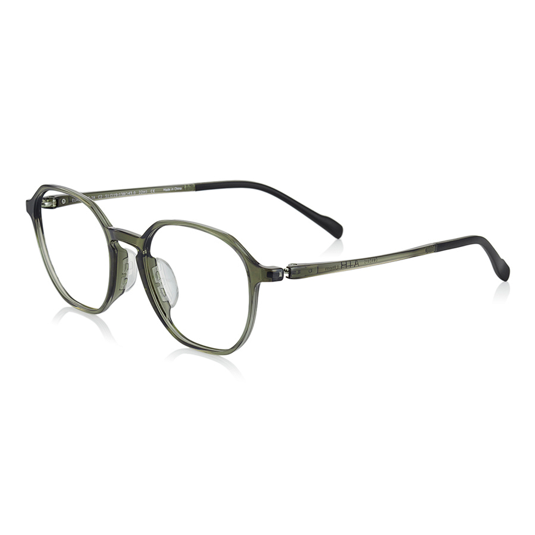 OWNDAYS | AIR Light Gray Full Rim Polygon left side