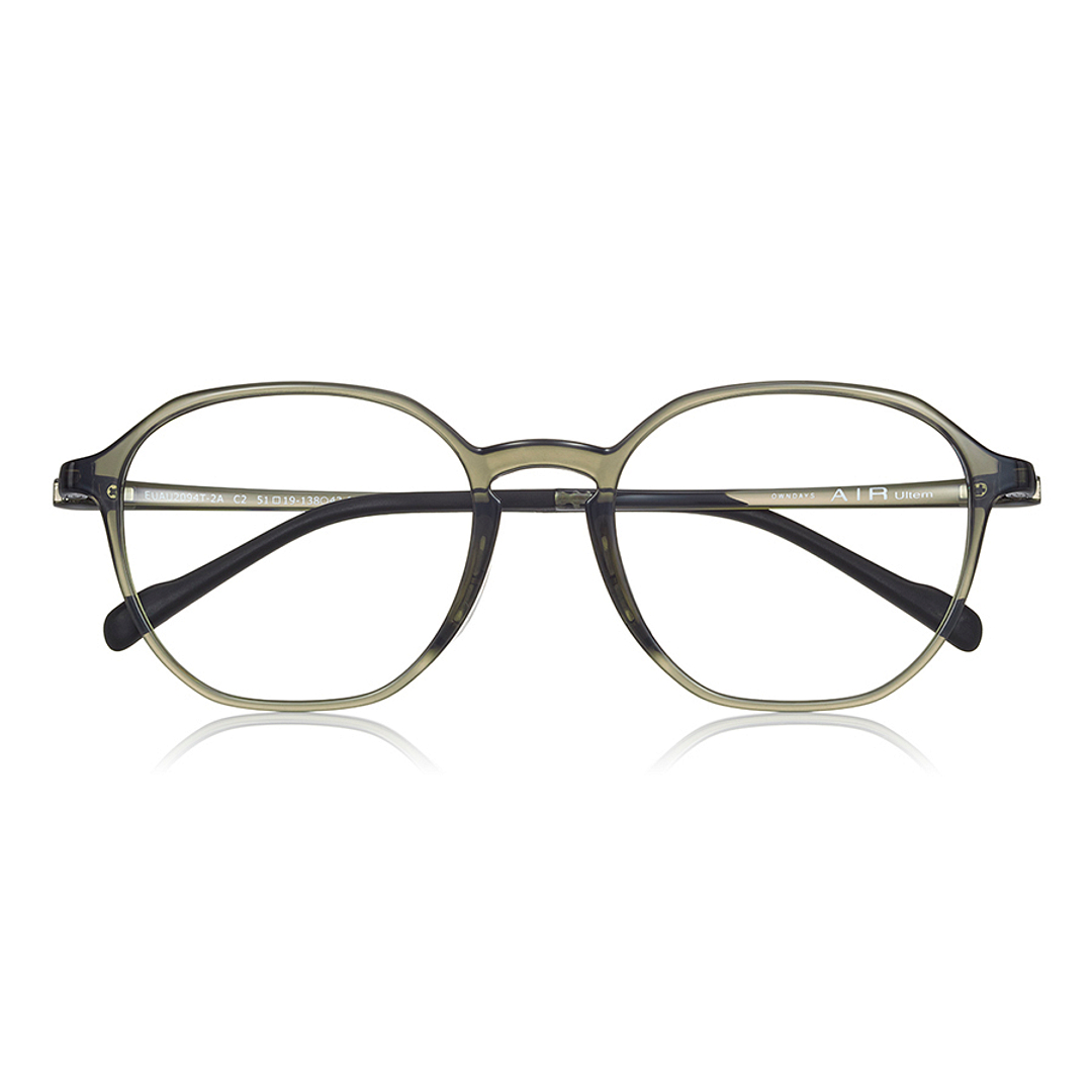 OWNDAYS | AIR Light Gray Full Rim Polygon right side