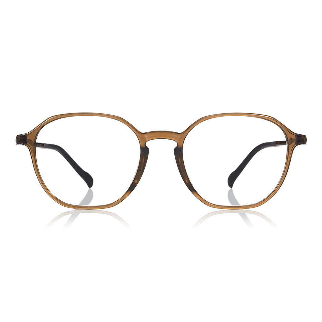 OWNDAYS | AIR Light Brown Full Rim Polygon right side