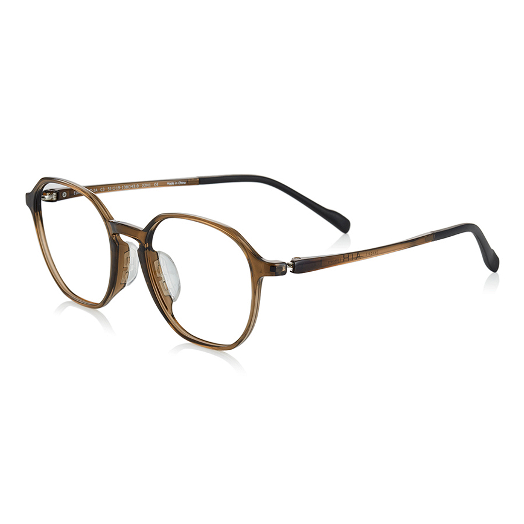 OWNDAYS | AIR Light Brown Full Rim Polygon left side