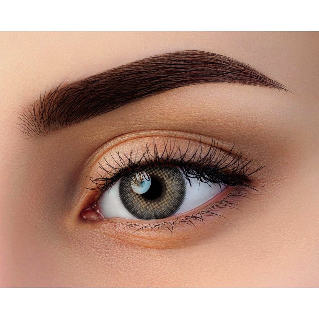 Aquacolor Premium Aquacolor  Premium LN3001 Spicy Gray Plano Monthly 2 Lens Box left side