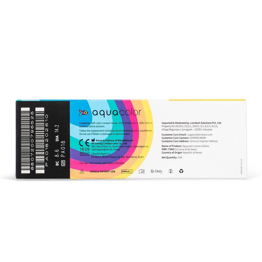 Aquacolor Aquacolor Dusky Brown Zero Power Dailies left side