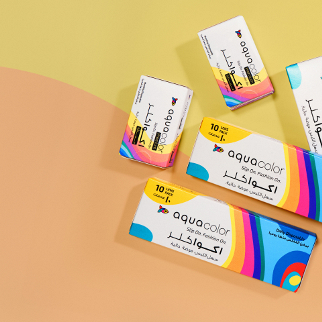 Aquacolor Aqualens Gray Zero Power Dailies right side