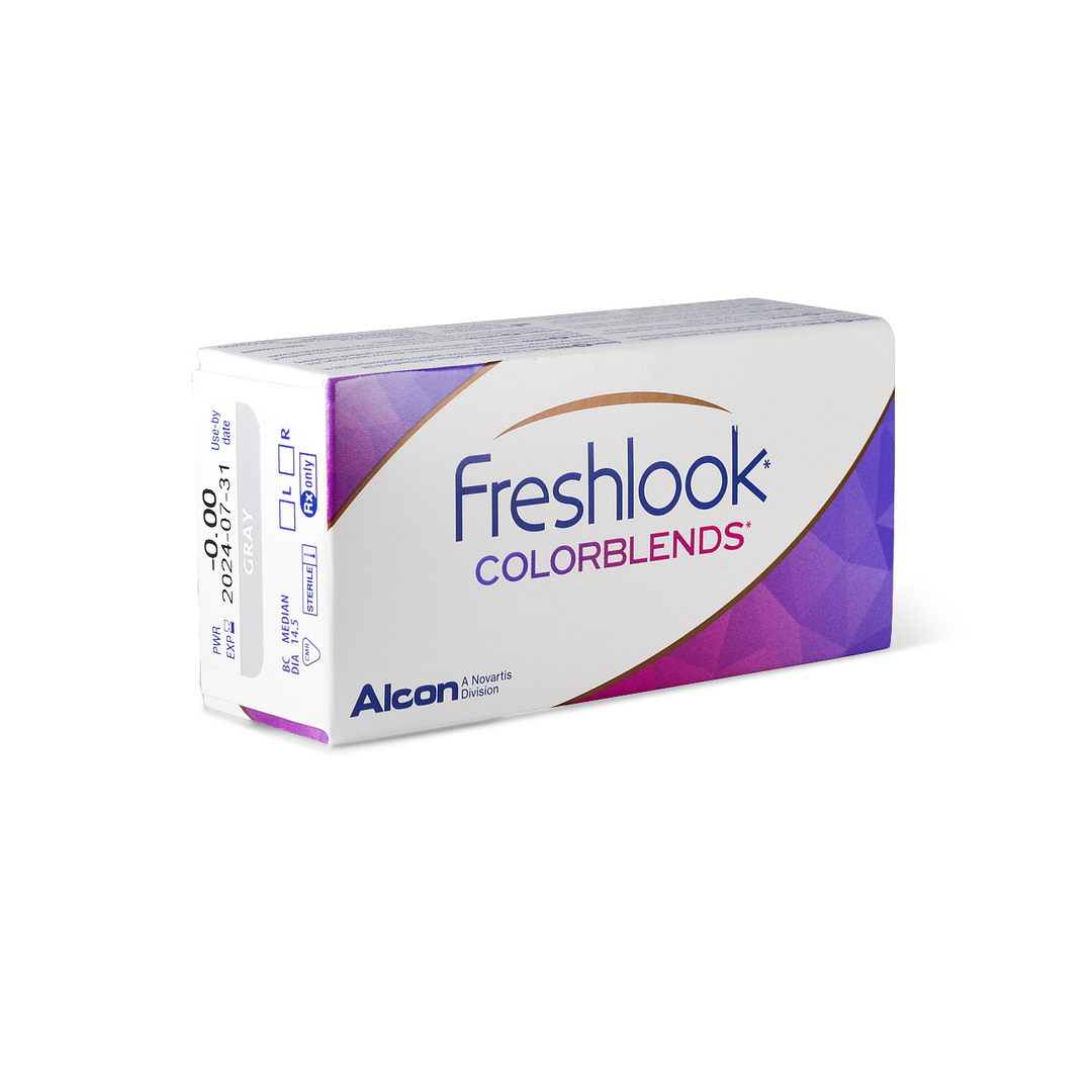 Alcon Freshlook Alcon Freshlook Colorblends Gray Color Contact Lenses 2 Lens Box left side