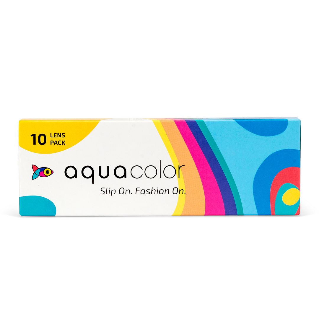 Aquacolor Candypack Aquacolor Black Rose Dailies Color 2 Lenses box Plano left side