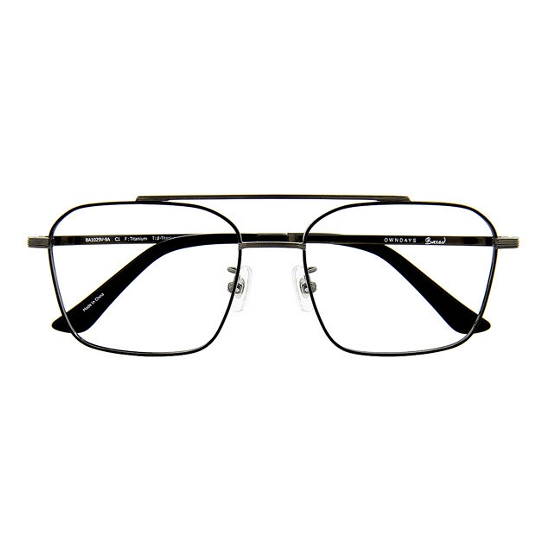 OWNDAYS | ESSENTIAL Black Full Rim Square right side