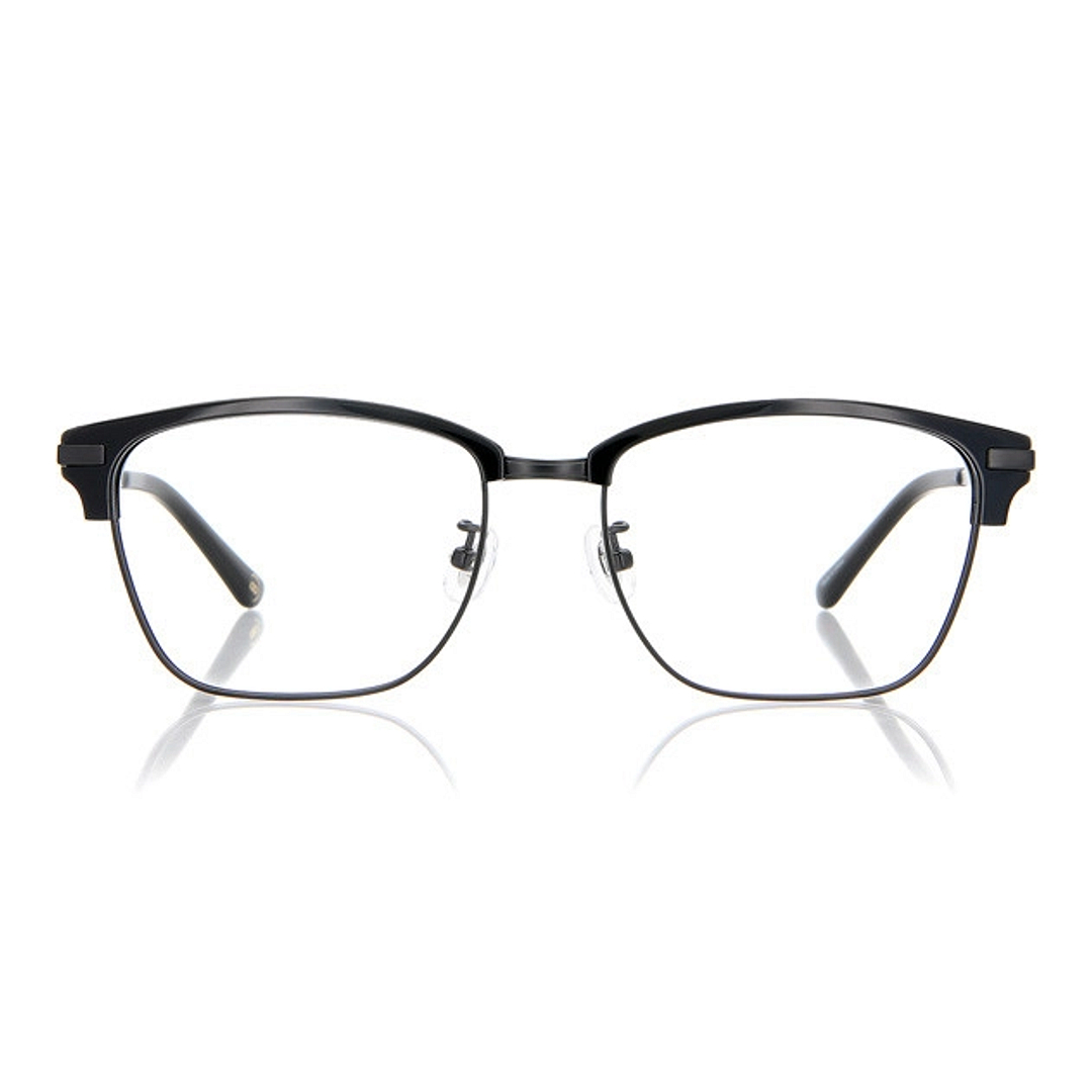 OWNDAYS | ESSENTIAL Black Half Rim Browline right side