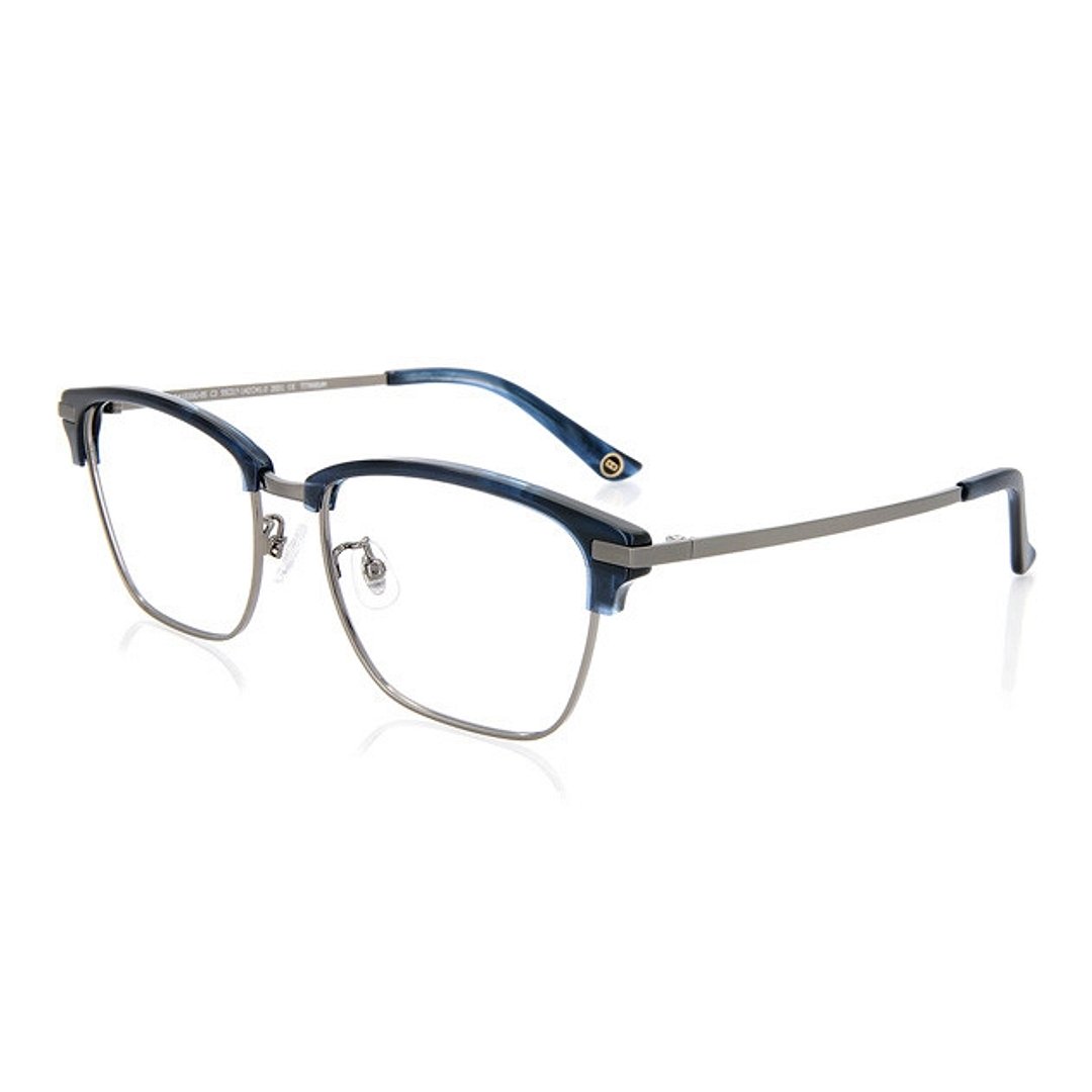 OWNDAYS | ESSENTIAL Navy Half Rim Browline left side