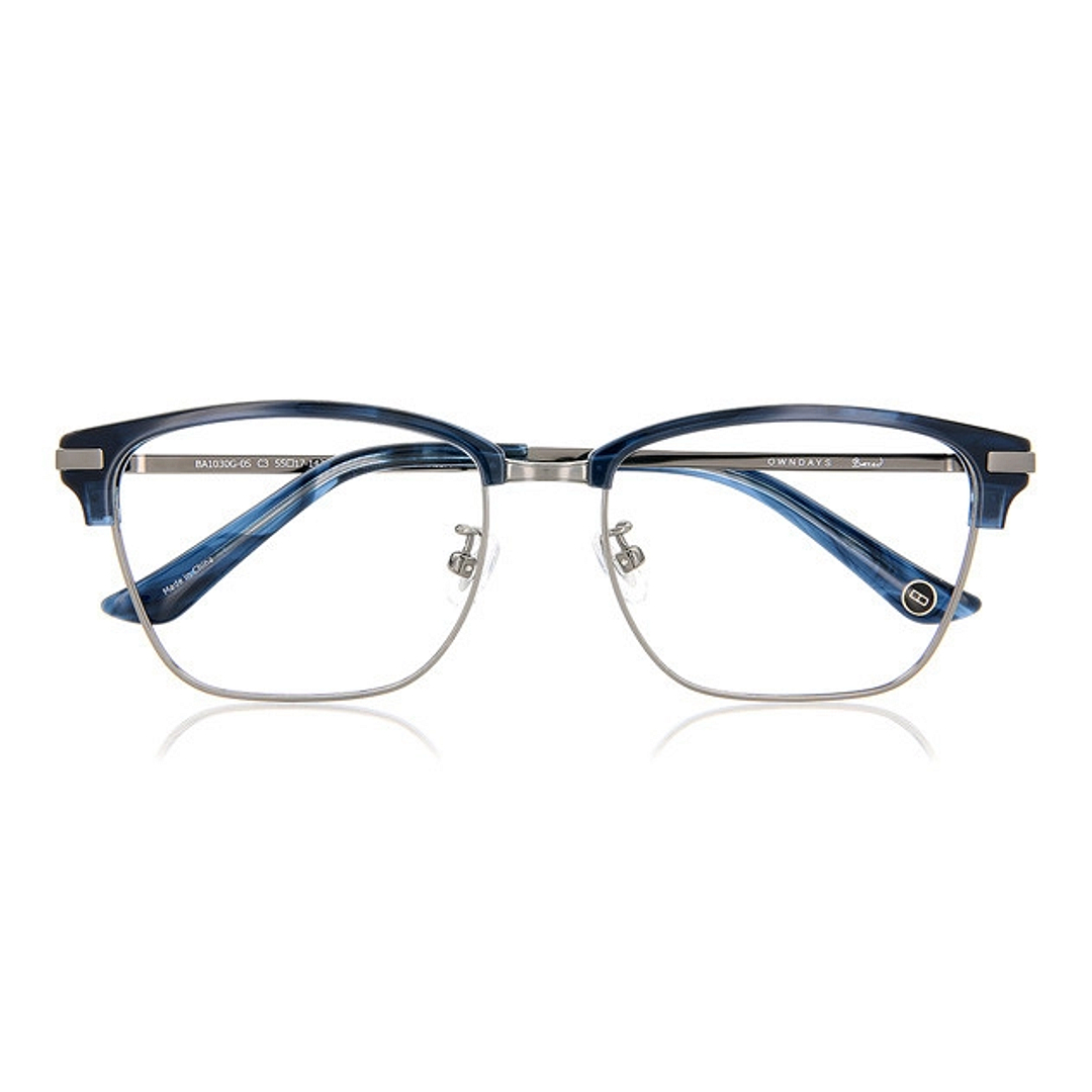OWNDAYS | ESSENTIAL Navy Half Rim Browline right side