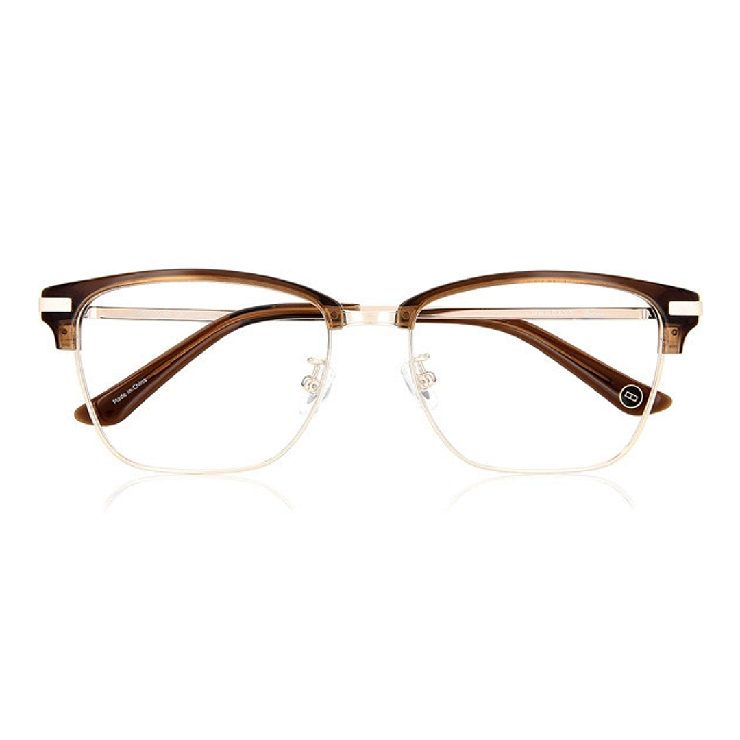 OWNDAYS | ESSENTIAL Brown Half Rim Browline right side