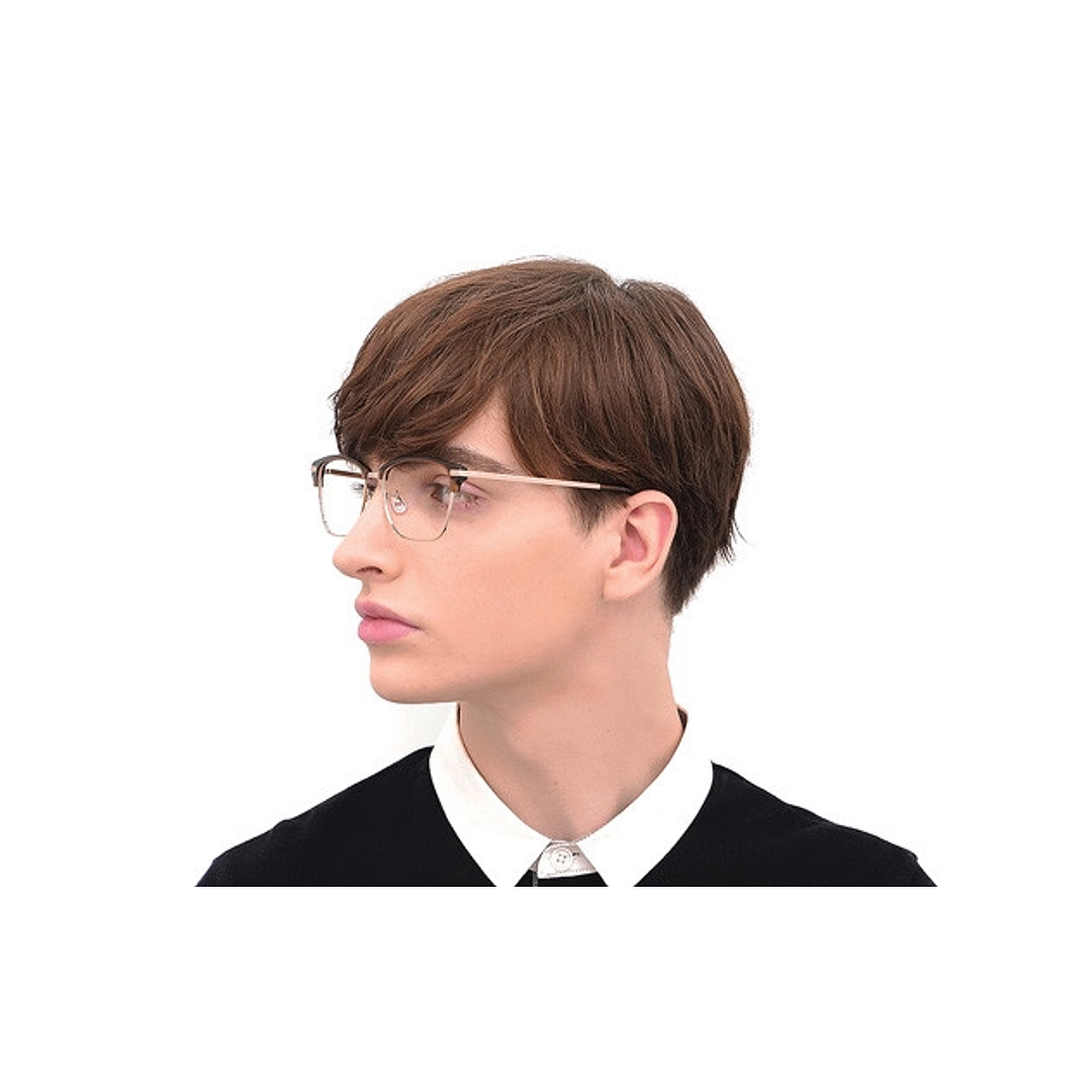 OWNDAYS | ESSENTIAL Brown Half Rim Browline right side