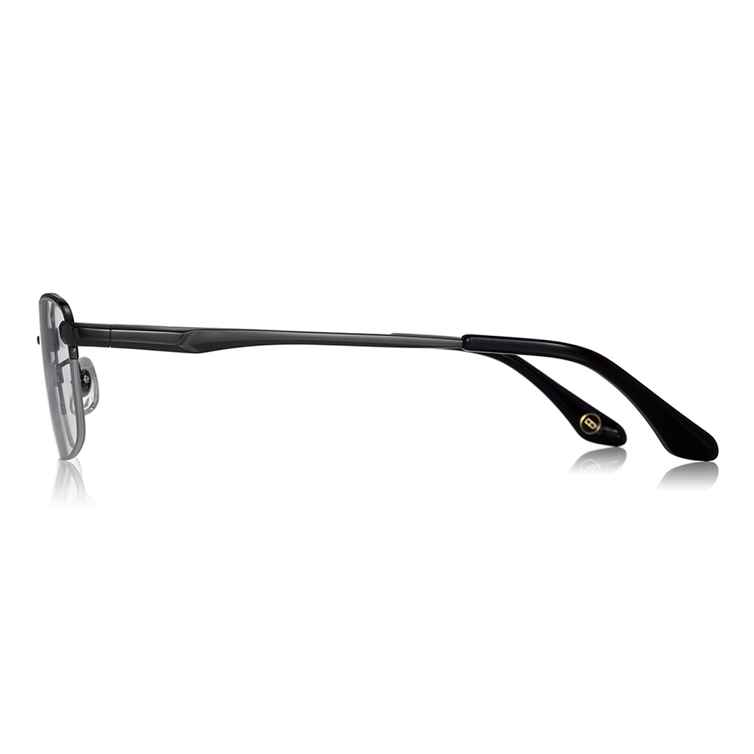 OWNDAYS | ESSENTIAL Dark Gunmetal Full Rim Rectangle left side