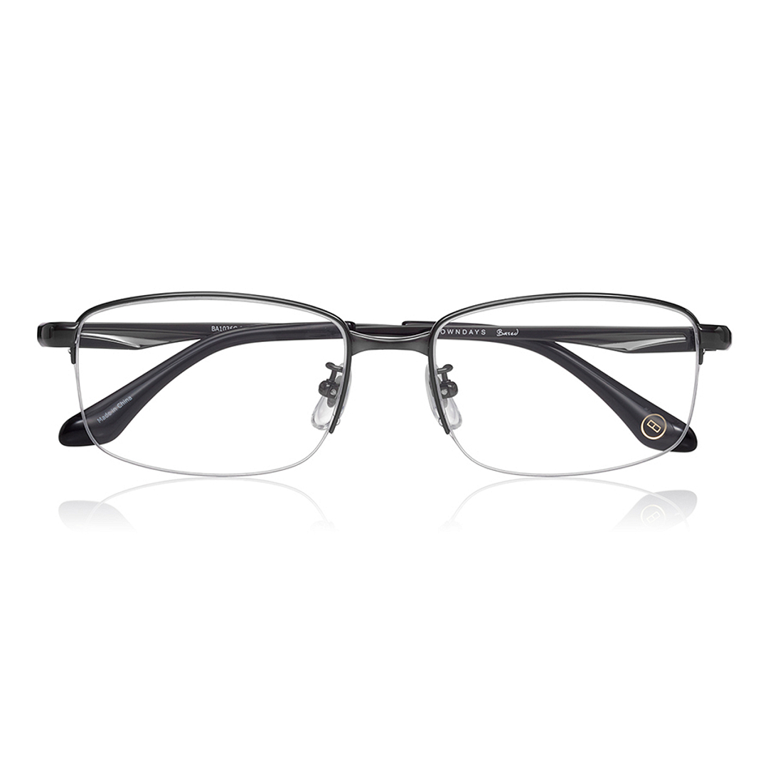 OWNDAYS | ESSENTIAL Dark Gunmetal Full Rim Rectangle right side