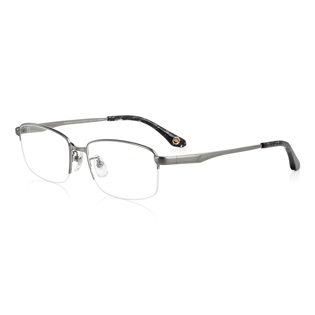 OWNDAYS | ESSENTIAL Light Gunmetal Full Rim Rectangle left side