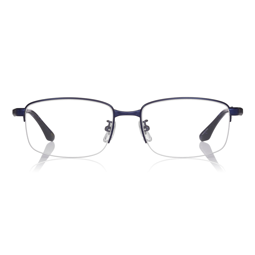 OWNDAYS | ESSENTIAL Navy Blue Full Rim Rectangle left side