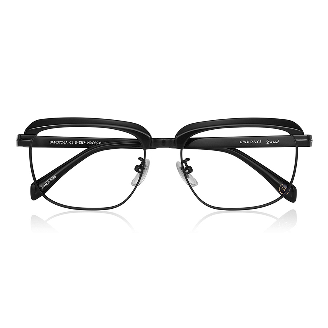 OWNDAYS | ESSENTIAL Black Full Rim Wellington right side