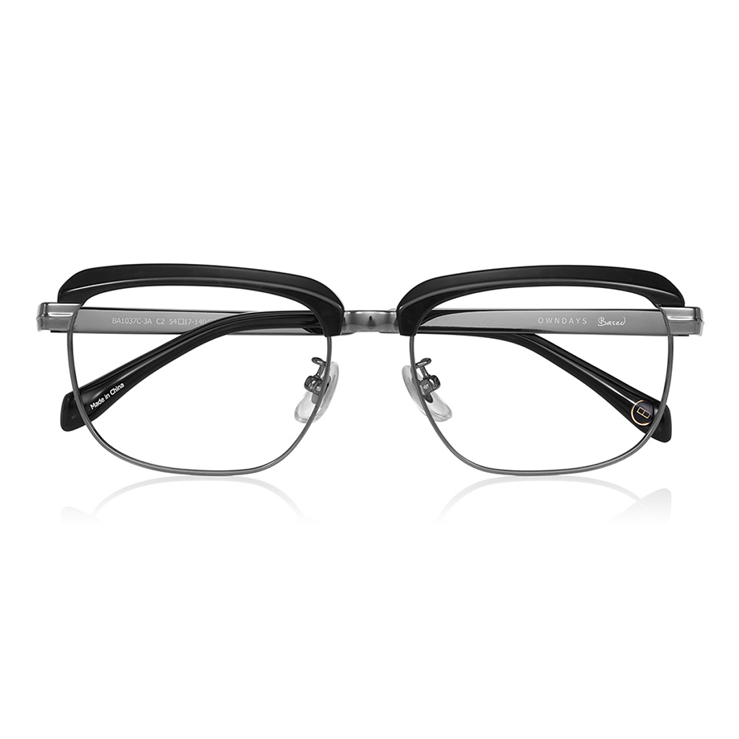 OWNDAYS | ESSENTIAL Mid Gunmetal Full Rim Wellington right side