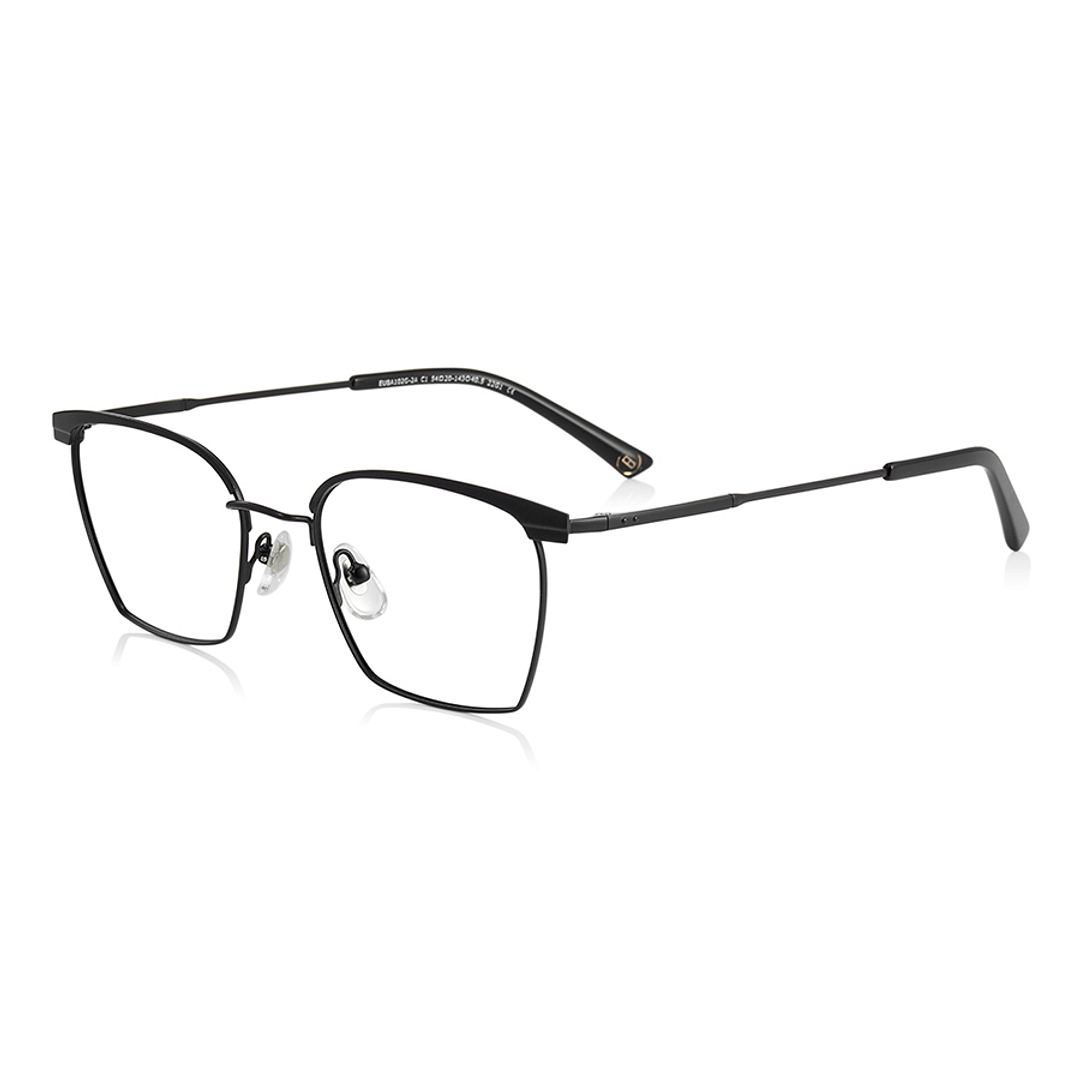 OWNDAYS | ESSENTIAL Black Full Rim Wellington left side