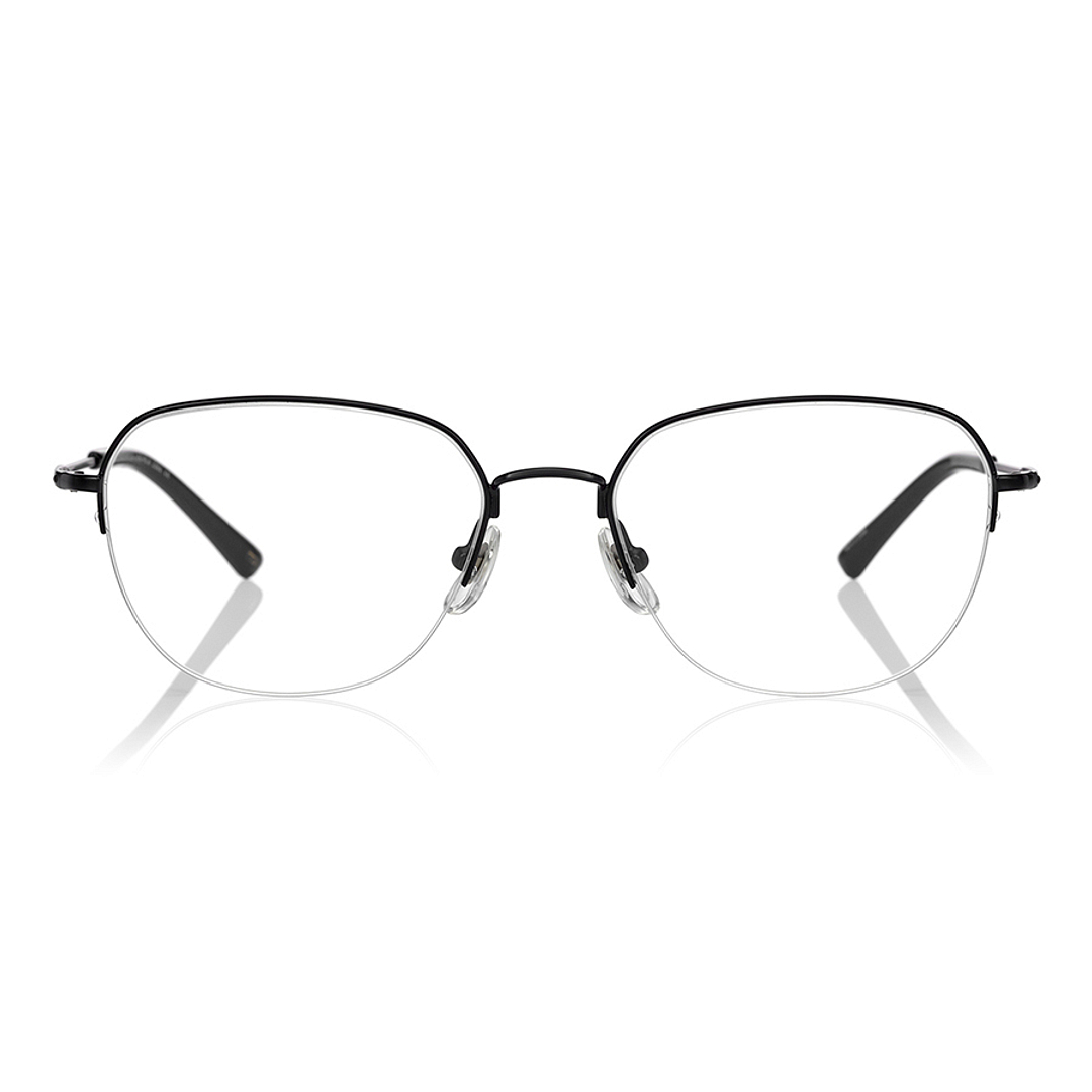 OWNDAYS | ESSENTIAL Black Half Rim Teardrop right side
