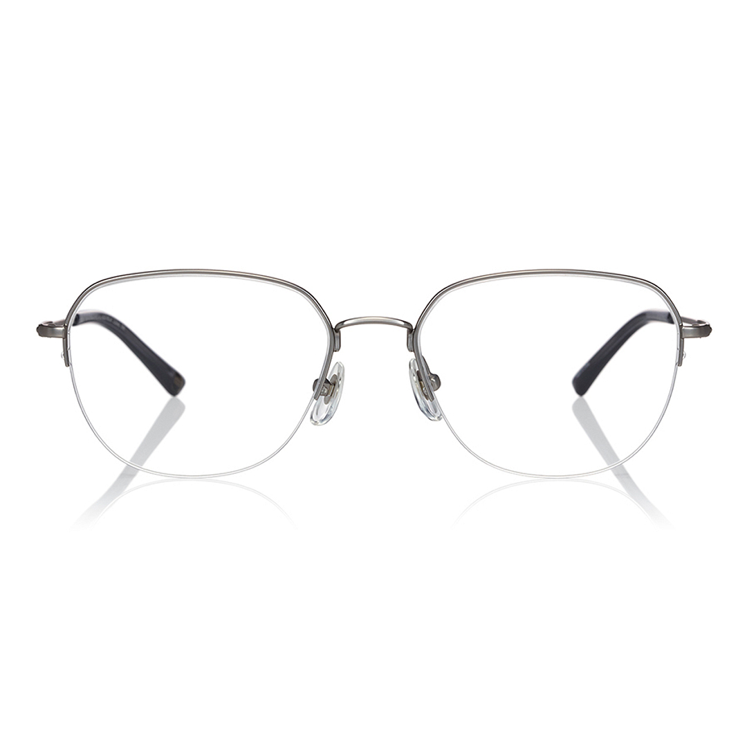 OWNDAYS | ESSENTIAL Silver Half Rim Teardrop right side