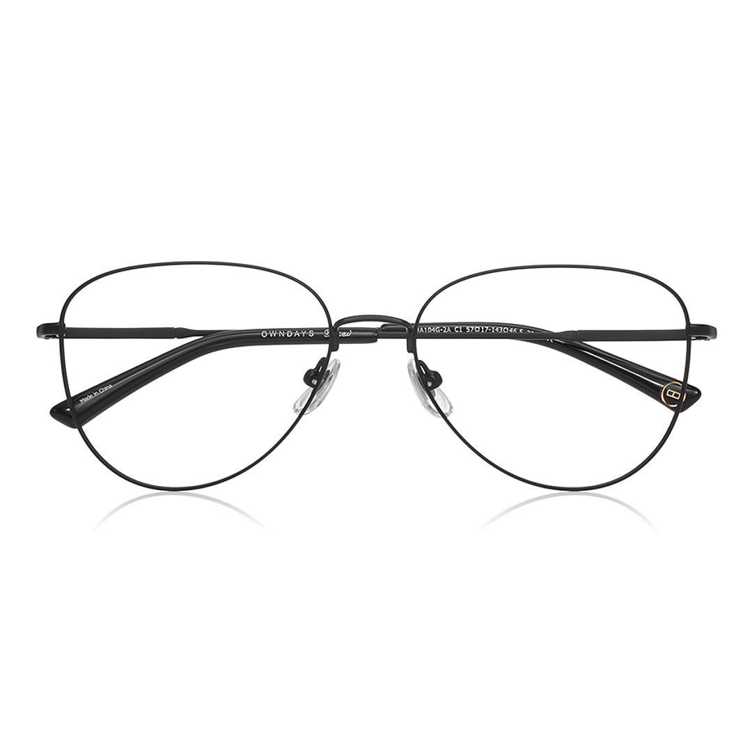 OWNDAYS | ESSENTIAL Black Full Rim Teardrop right side