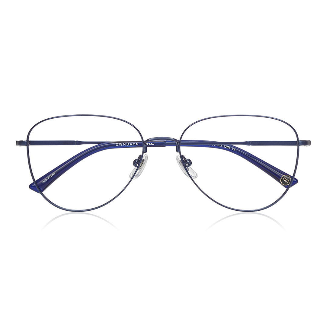 OWNDAYS | ESSENTIAL Navy Blue Full Rim Teardrop right side