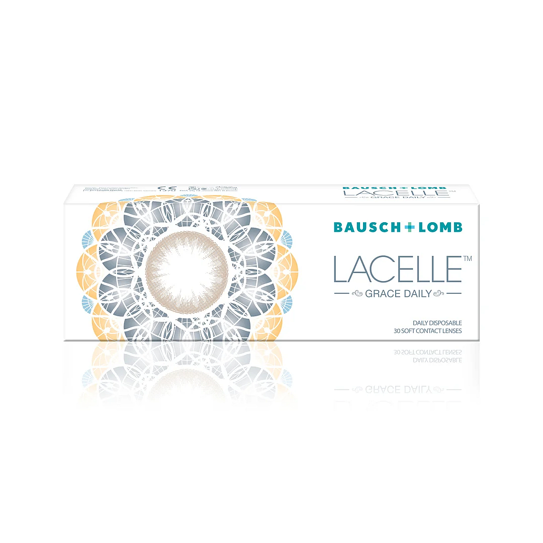 Bausch & Lomb B L Lacelle Crystal Brown Zero Power Daily left side