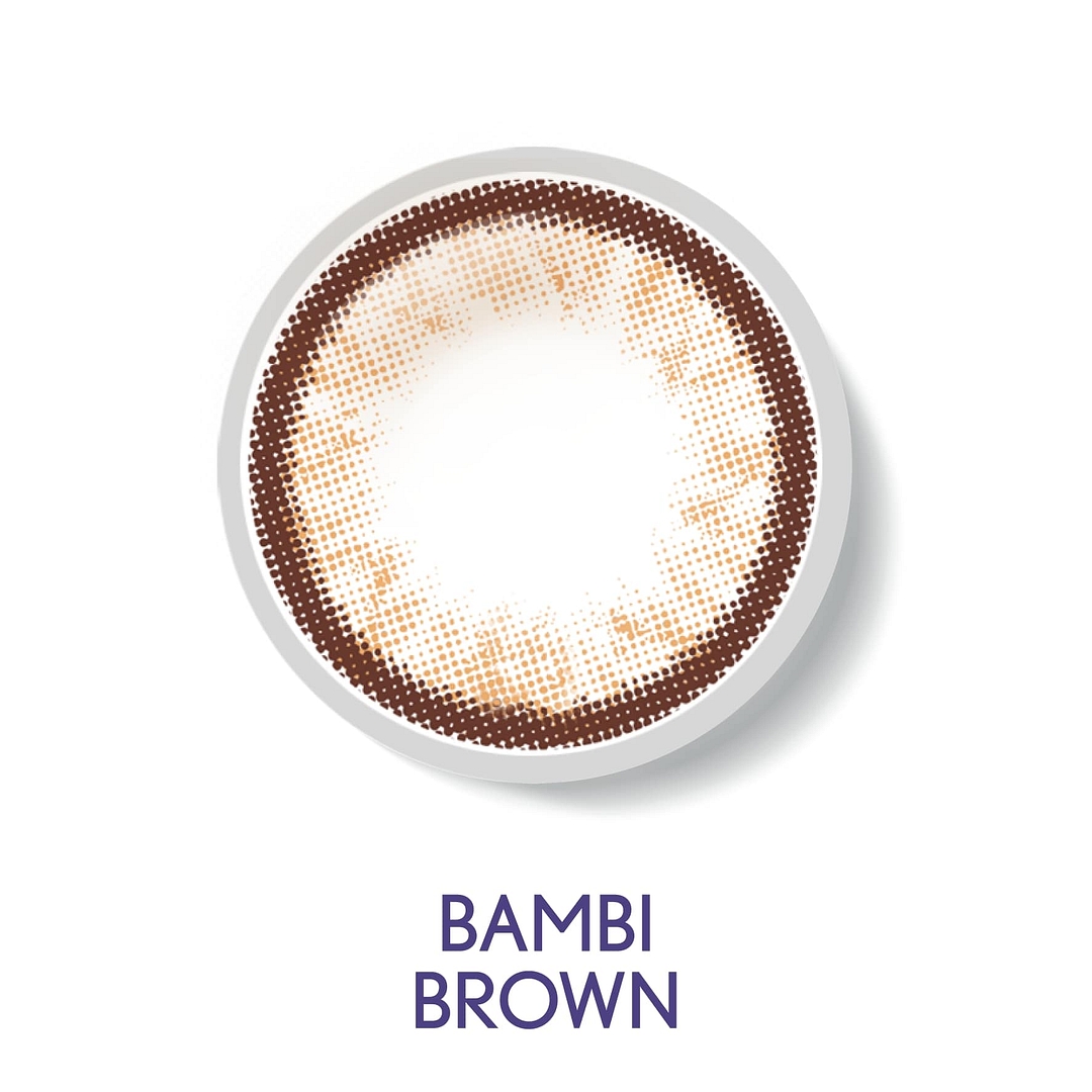 Bausch & Lomb B L Lacelle Bambi Brown Daily right side