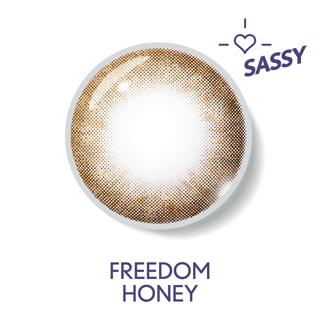 Bausch & Lomb B L Lacelle Freedom Honey Zero Power Daily right side
