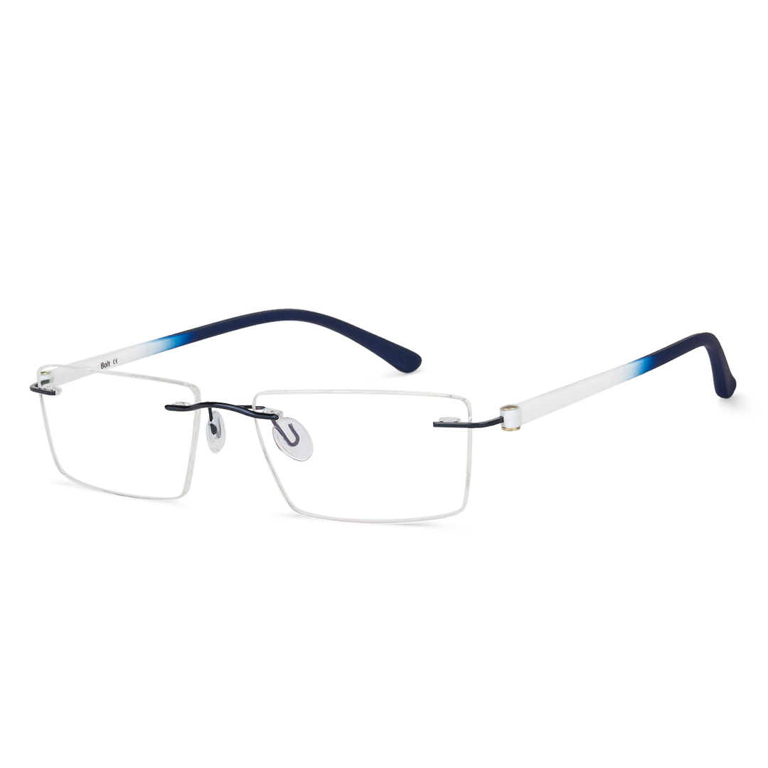 BRANDED Sky Blue Rimless Rectangle left side