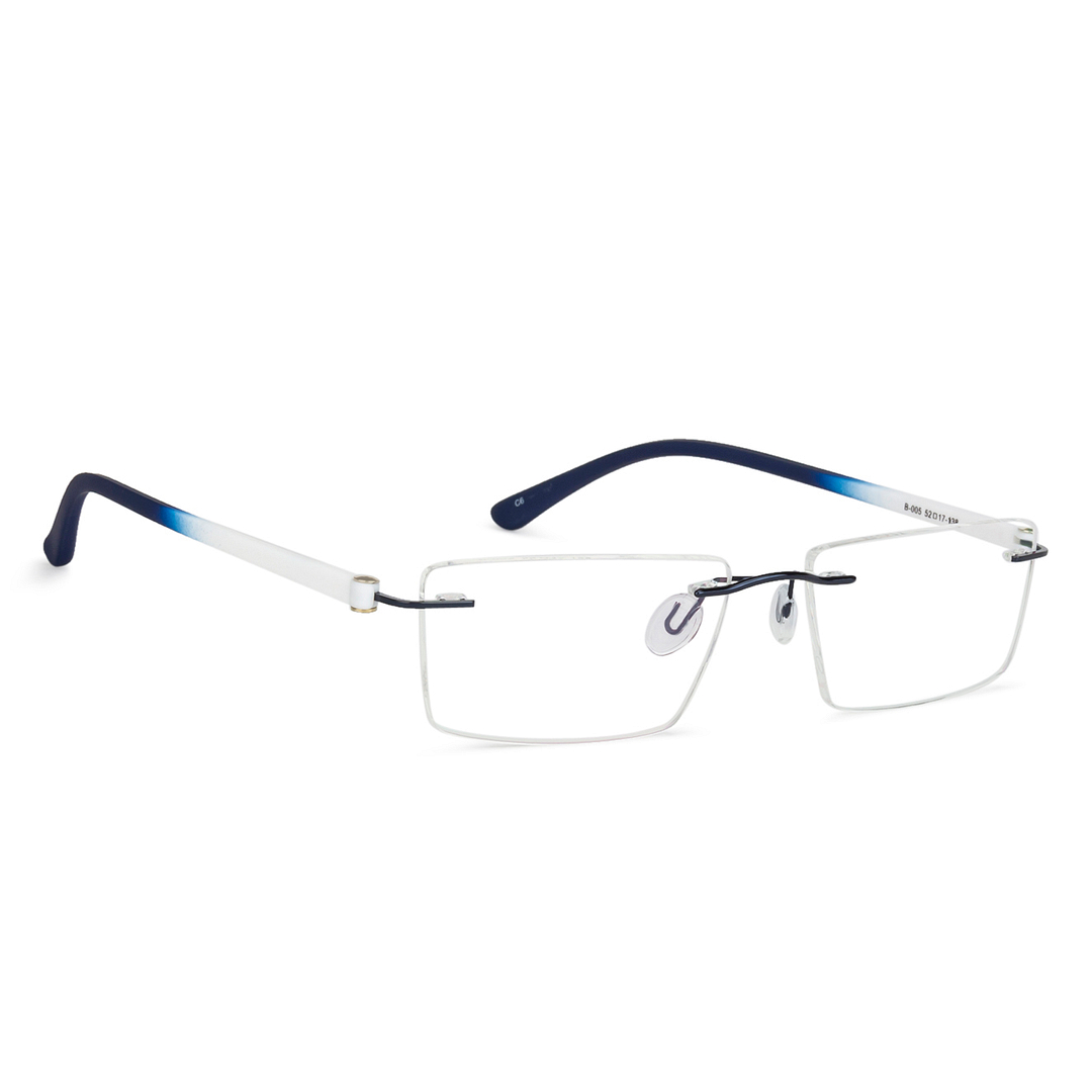 BRANDED Sky Blue Rimless Rectangle left side