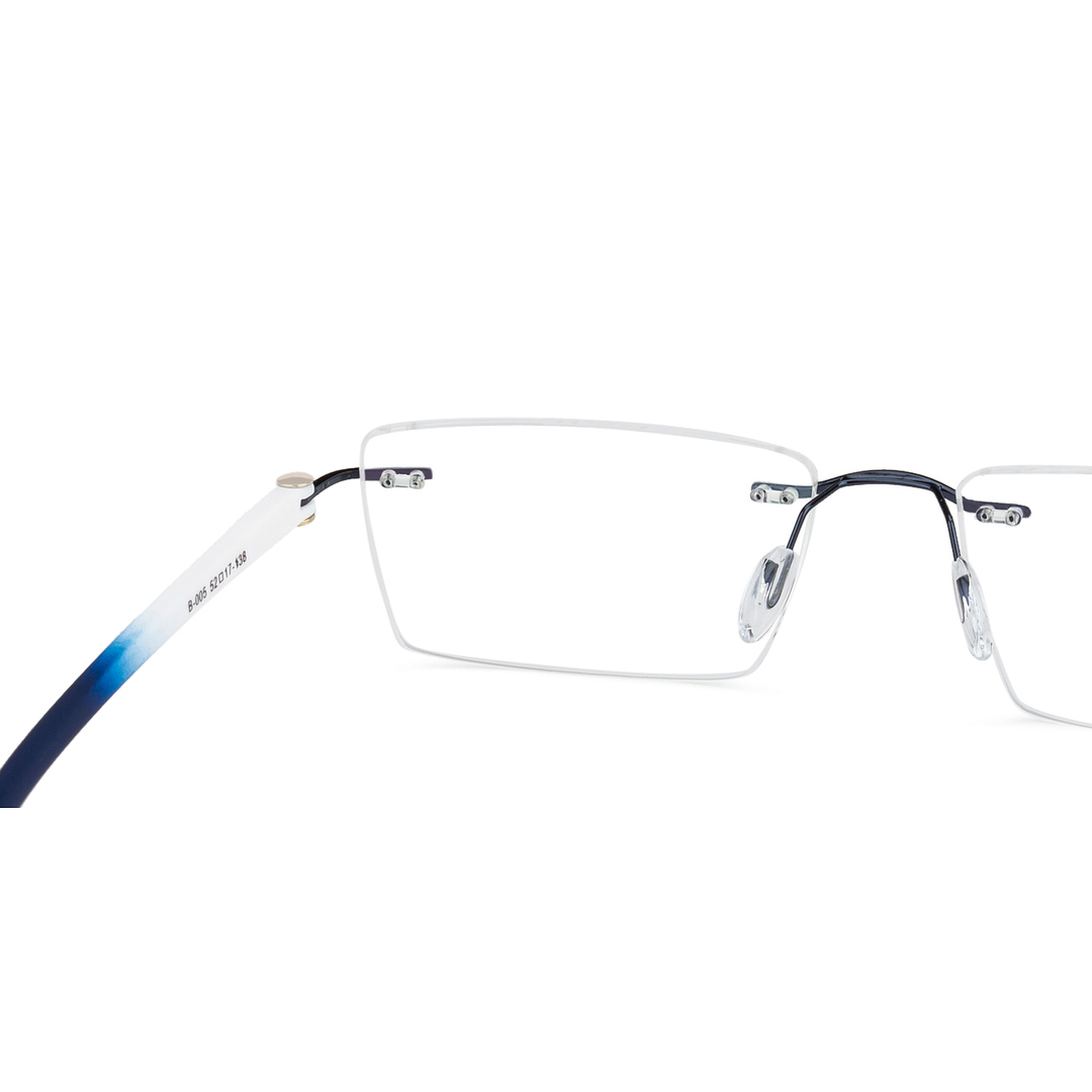 BRANDED Sky Blue Rimless Rectangle left side