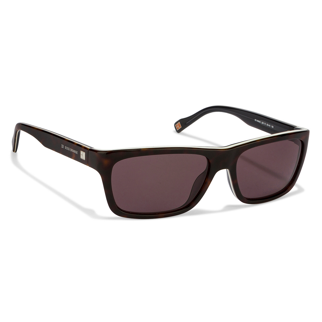 BRANDED Tan Brown Full Rim Rectangle left side