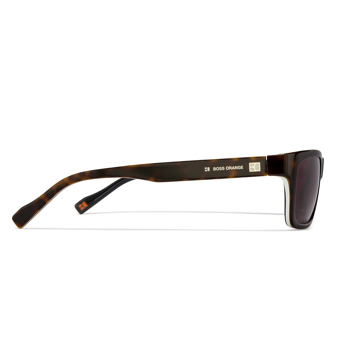 BRANDED Tan Brown Full Rim Rectangle right side