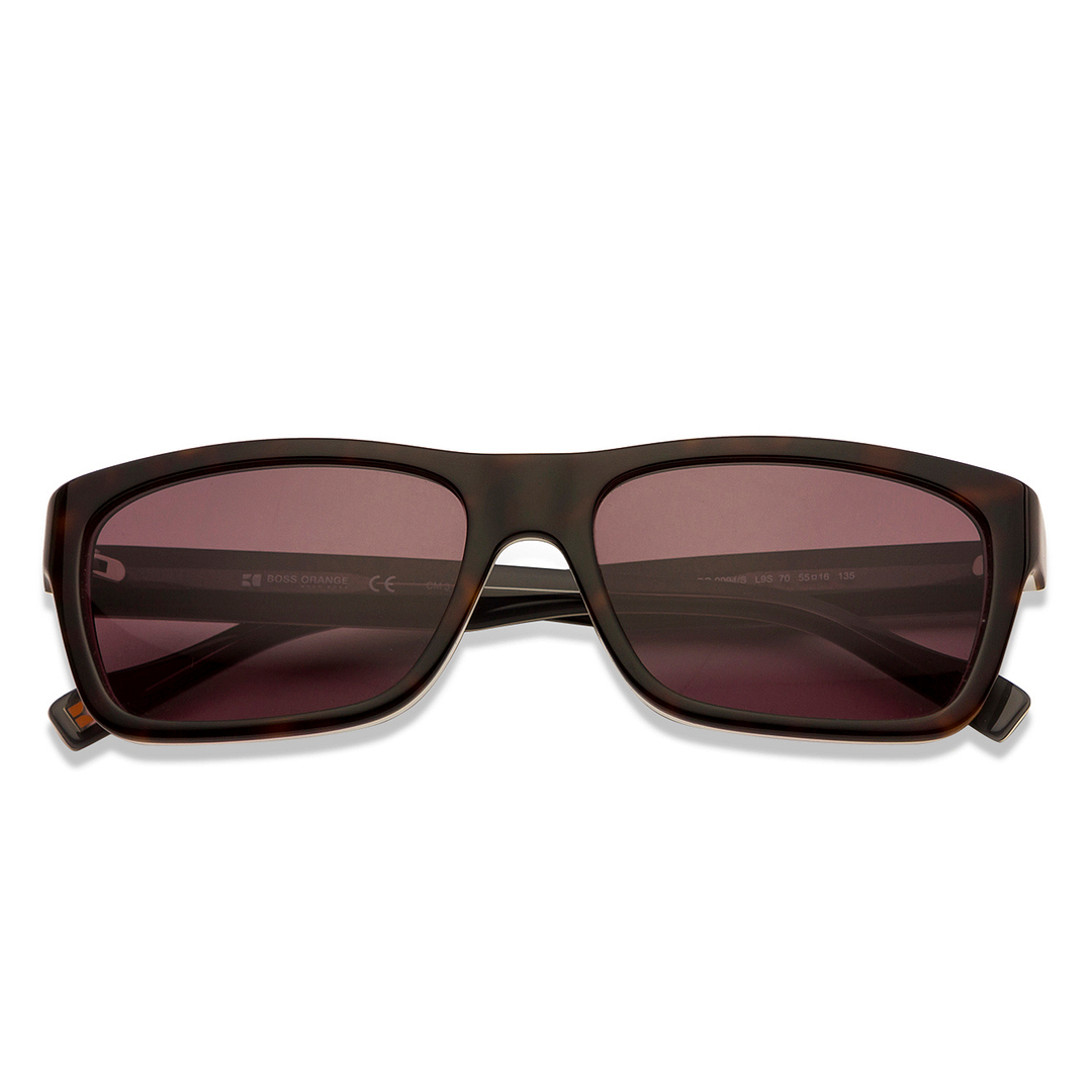 BRANDED Tan Brown Full Rim Rectangle right side