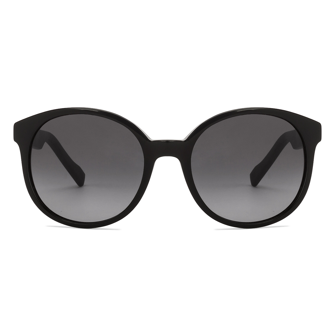 BRANDED Black Full Rim Round left side